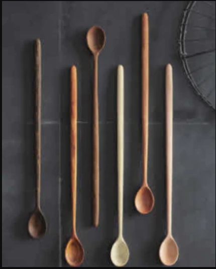 WONDERFUL 100% Natural Olive Wood Long Handle Spoons for Coffee, Tea,  Milkshake Kitchen Stirring, Cocktail Stirrer; Mixing Honey Spoon, Chef  Tasting