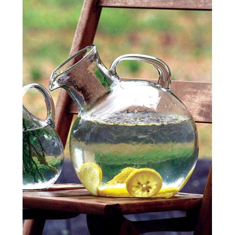 KALALOU Large Glass Tilted Pitcher, One Size, Green