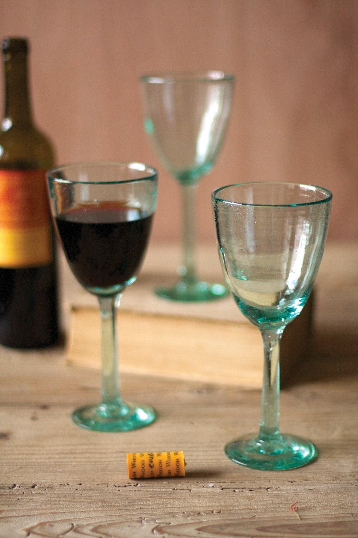 Kalalou Recycled Stemless Wine Glasses Set/6 – A Colorful Farmhouse