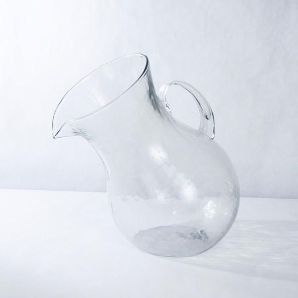 KALALOU Large Glass Tilted Pitcher, One Size, Green